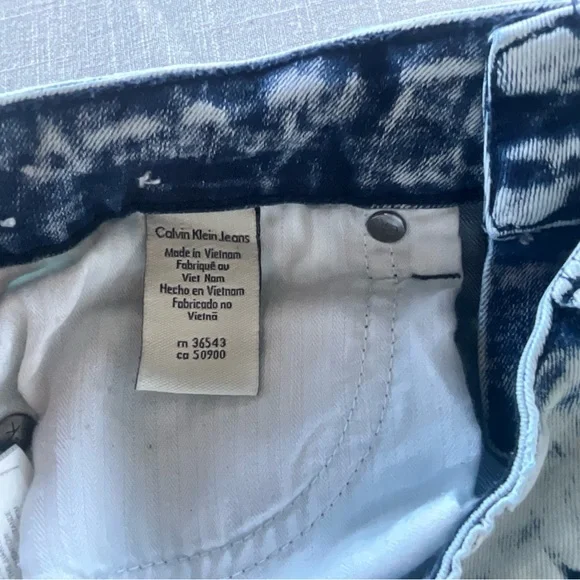 Vintage Calvin Klein Ultra Skinny Acid Wash Jeans - Picture 6 of 9